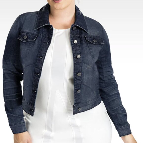 Long Sleeve Denim Jacket - NWOT - Picture 1 of 8